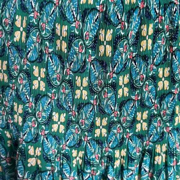 MAX Studio Teal Green Floral Midi Skirt - Picture 3 of 6